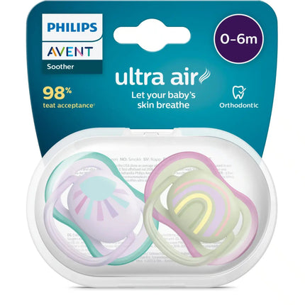 Philips Avent Fopspeen +0 Maanden Air Zon Regenboog Mix koop je bij Babywinkel