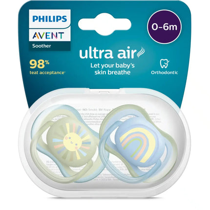 Philips Avent Fopspeen +0 Maanden Air Zon Regenboog Mix koop je bij Babywinkel