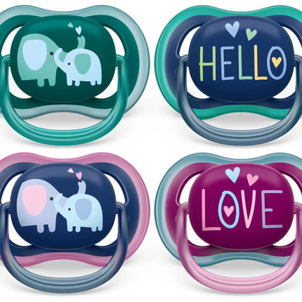 Philips Avent Fopspeen +18 Maanden Air Olifant/Tekst - Philips Avent - Babywinkel - 8720689012942