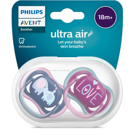 Philips Avent Fopspeen +18 Maanden Air Olifant/Tekst - Philips Avent - Babywinkel - 8720689012942