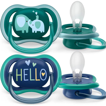 Philips Avent Fopspeen +18 Maanden Air Olifant/Tekst - Philips Avent - Babywinkel - 8720689012942