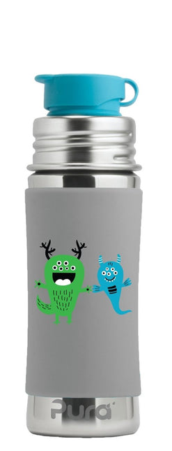 Pura Drinkfles Aqua/Monster 325Ml Rvs - Pura - Babywinkel - 858312007657