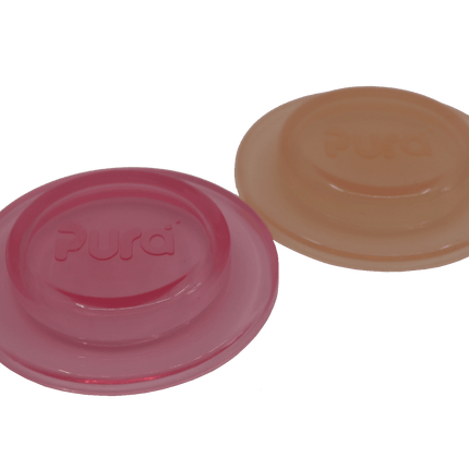 Pura Flesafsluiter Silicone Rose En Carrot 2St - Pura - Babywinkel - 850038571702