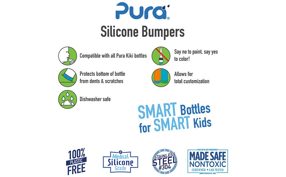 Pura Flesbeschermer Silicone Moss+Mint 2St - Pura - Babywinkel - 850038571191