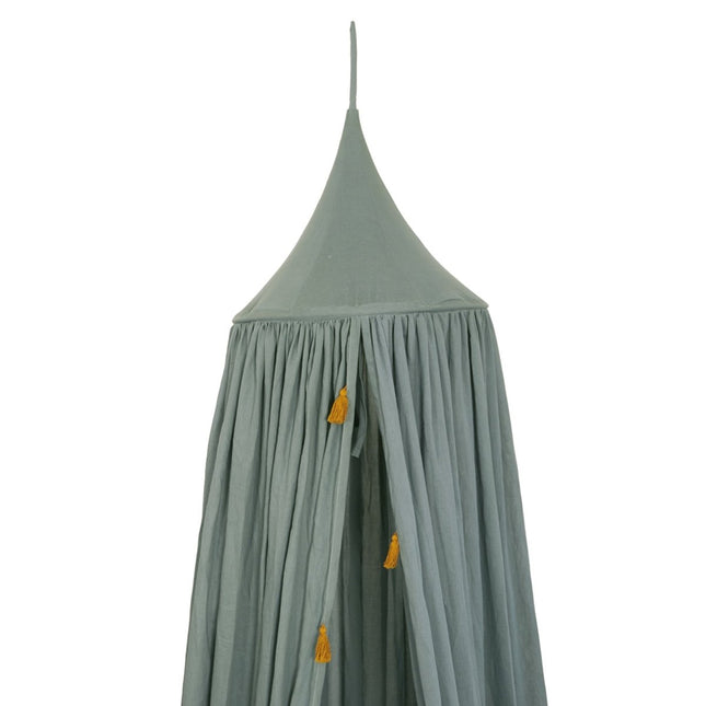 Roommate Klamboe Baby Met Tassels Sea Grey koop je bij Babywinkel