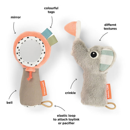 Sensory Rammelaar Spiegel set Celebration Colour mix koop je bij Babywinkel