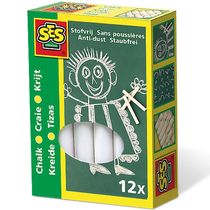 Ses 00200 Krijt Wit 12 Stuks - Babywinkel - 8710341002008