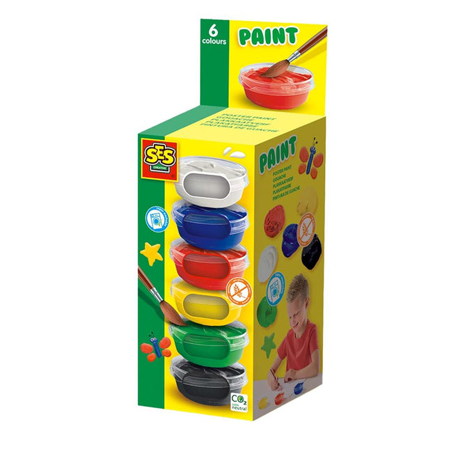 Ses 00381 Plakkaatverf 6x45ml - Babywinkel - 8710341003814