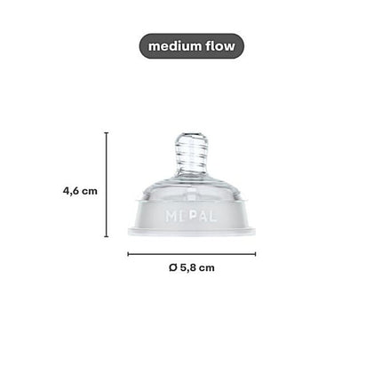 Set flesspeen Mepal Mio 2 - delig medium flow - transparant - Babywinkel - 8720294049272