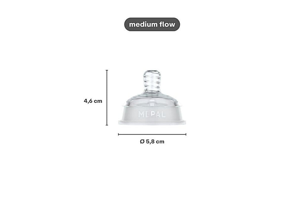 Set flesspeen Mepal Mio 2 - delig medium flow - transparant - Babywinkel - 8720294049272