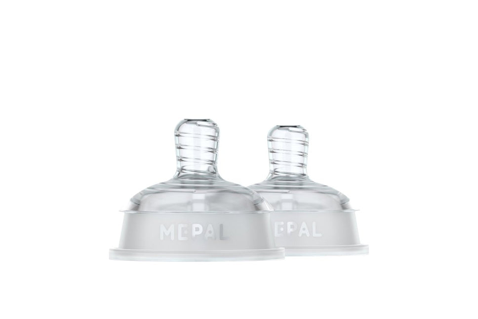 Set flesspeen Mepal Mio 2 - delig medium flow - transparant - Babywinkel - 8720294049272