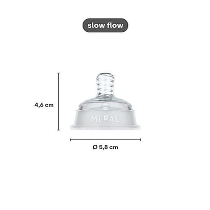 Set flesspeen Mepal Mio 2 - delig slow flow - transparant - Babywinkel - 8720294049265