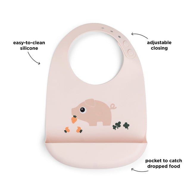 Silicone bib Pigee - Babywinkel - 5712643055792