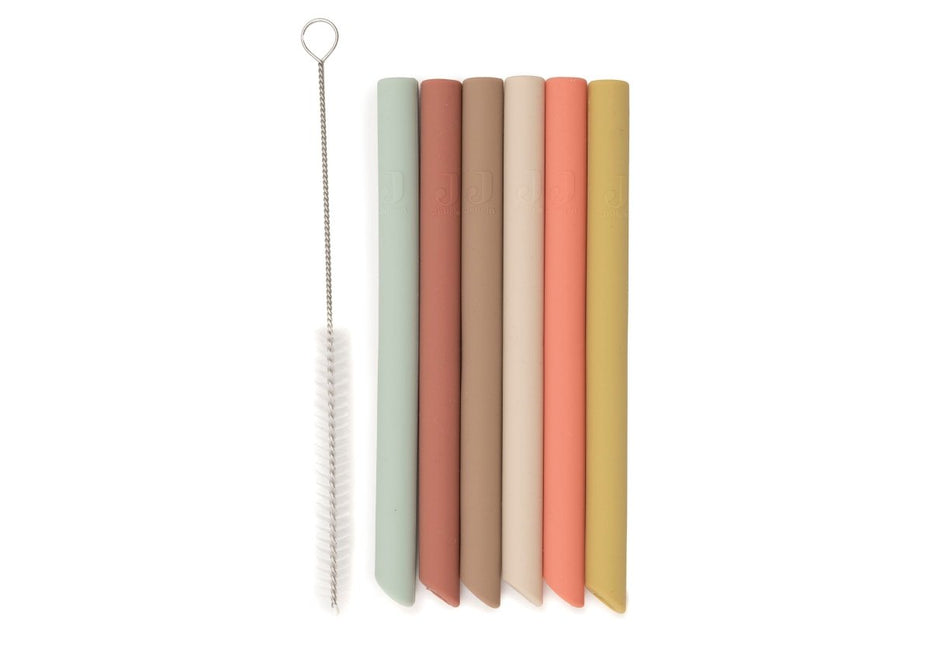 Siliconen Rietjes Multicolour - 6 - Pack koop je bij Babywinkel