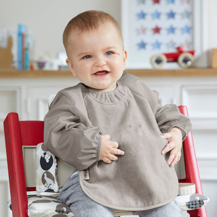 Silly Billyz Slabbetje Small Lange Mouwen Taupe koop je bij Babywinkel