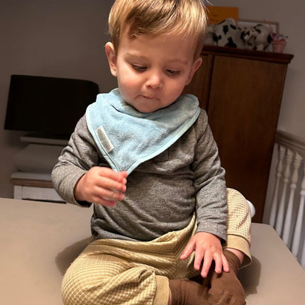 Silly Billyz Towel Bandana Bibs dusty blue - Babywinkel - 9315455073174