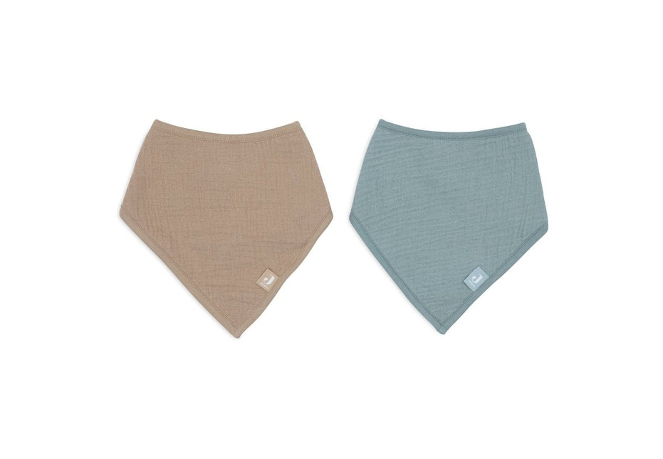 Jollein Slabbetje Sea Green/Biscuit - 2 Stuks koop je bij Babywinkel