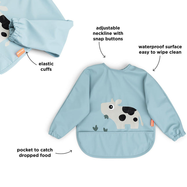 Sleeved pocket bib Tiny farm - Babywinkel - 5712643058403