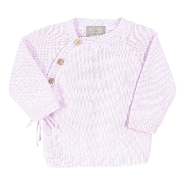 Sophie de Giraf Baby Vestje Overslag Vestje Roze koop je bij Babywinkel