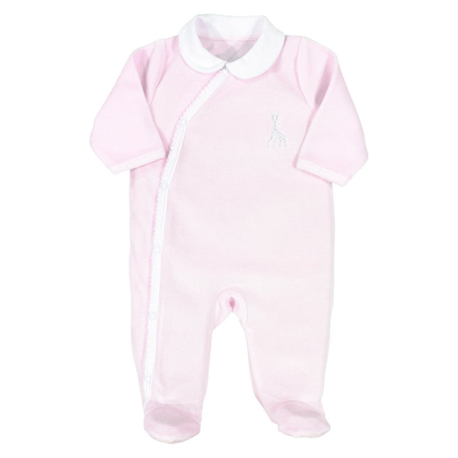 Sophie de Giraf Boxpakje Met Kraagje Opening Schuin Velours Roze - Sophie de Giraf - Babywinkel - 3760108774537