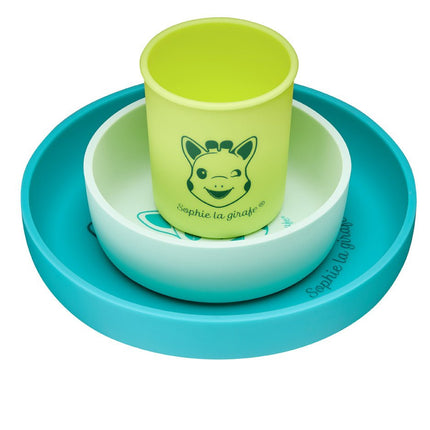 Sophie de Giraf Kinderservies siliconen 4St - Sophie de Giraf - Babywinkel - 3056564800010