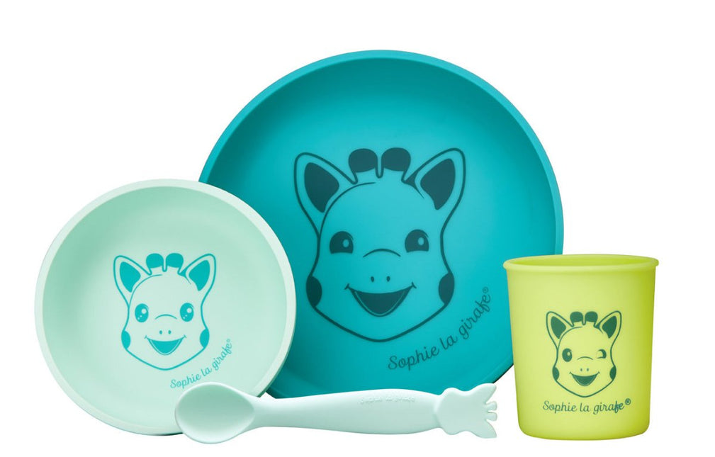 Sophie de Giraf Kinderservies siliconen 4St - Sophie de Giraf - Babywinkel - 3056564800010