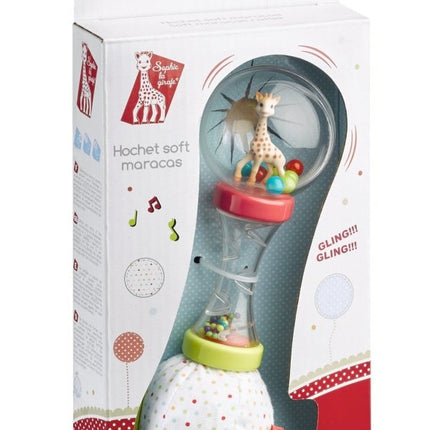 Sophie de Giraf Rammelaar Zachte Maracas Wit/Rood - Sophie de Giraf - Babywinkel - 3056562001686