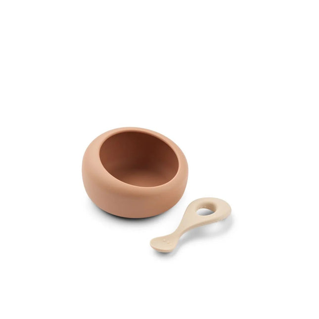 Sparia Bowl w Spoon Tuscany rose / Apple blossom - Babywinkel - 5715493492519