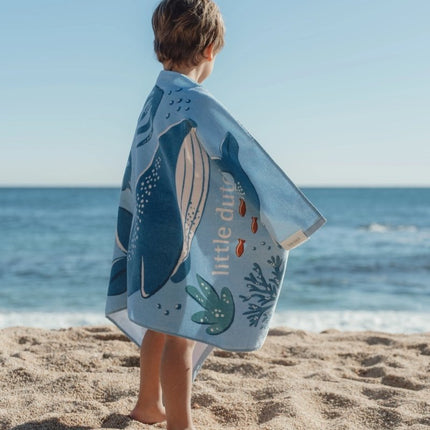 Strand handdoek Ocean World Blue koop je bij Babywinkel