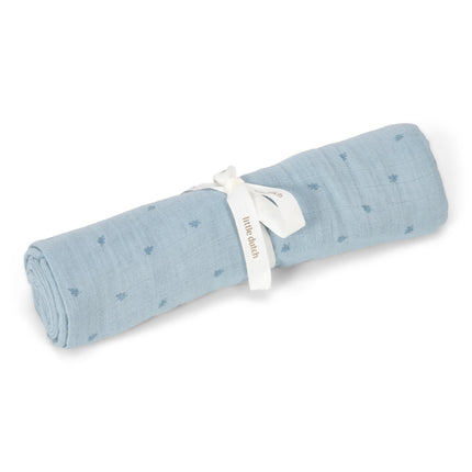 Tissu hydrophile 120x120 - Bleu denim pur