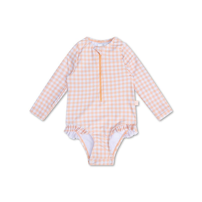 Swim Essentials Badpak Kind Apricot Orange Lange Mouwen koop je bij Babywinkel
