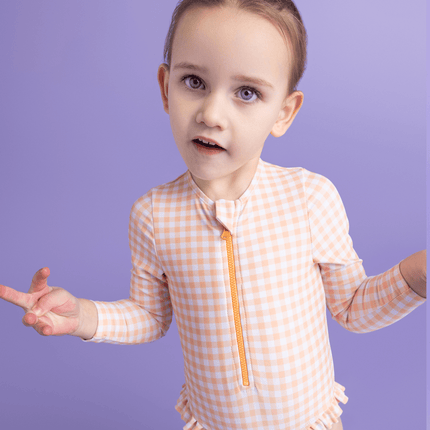 Swim Essentials Badpak Kind Apricot Orange Lange Mouwen - Swim Essentials - Babywinkel - 7432234119112