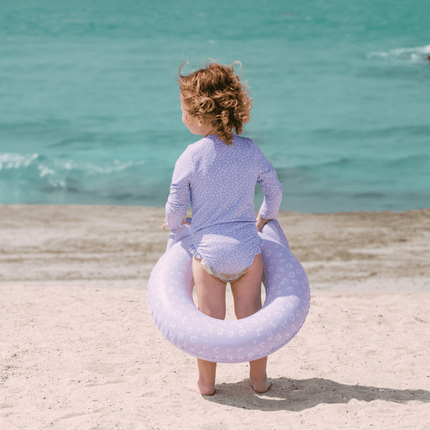 Swim Essentials Badpak Kind Lila Leopard Lange Mouwen Ruffles - Babywinkel - 7432234117156