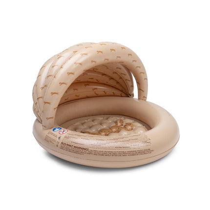 Swim Essentials Kids Pool – Beige Leopard met overkapping koop je bij Babywinkel