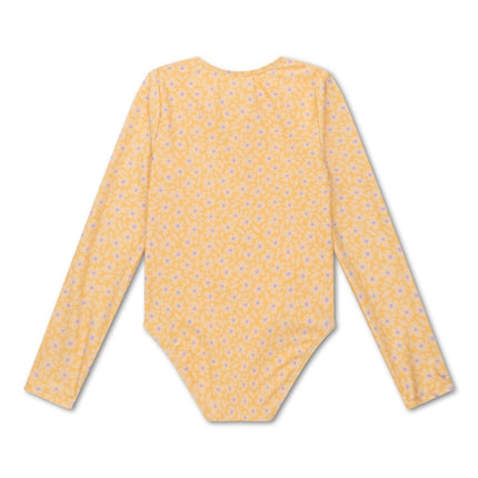 Swim Essentials Uv Zwempak Florish Yellow Rashguard - Babywinkel - 8721197411975