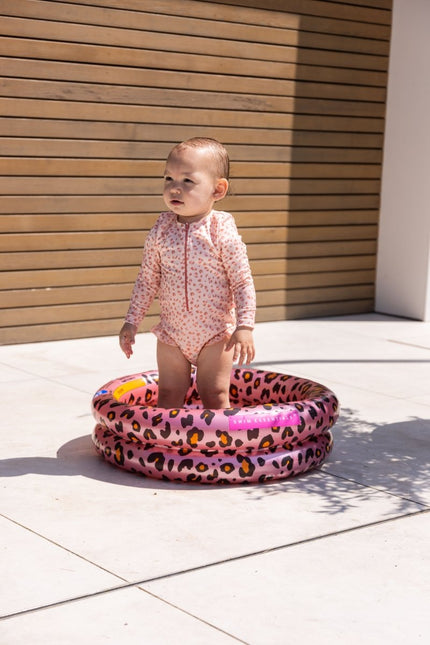 Swim Essentials Uv Zwempak Panterprint Old Pink Ruffle koop je bij Babywinkel