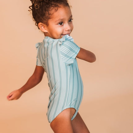Swim Essentials Uv Zwempak Resort Stripe Rashguard Ruffle - Babywinkel - 8721197412248
