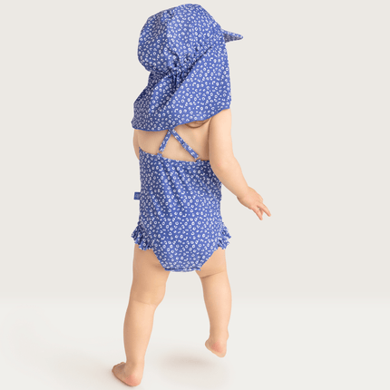 Swim Essentials Zonnehoedje Baby Uv Blue Leopard Neck Protection - Swim Essentials - Babywinkel - 7432234146163