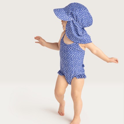 Swim Essentials Zonnehoedje Baby Uv Blue Leopard Neck Protection - Swim Essentials - Babywinkel - 7432234146163