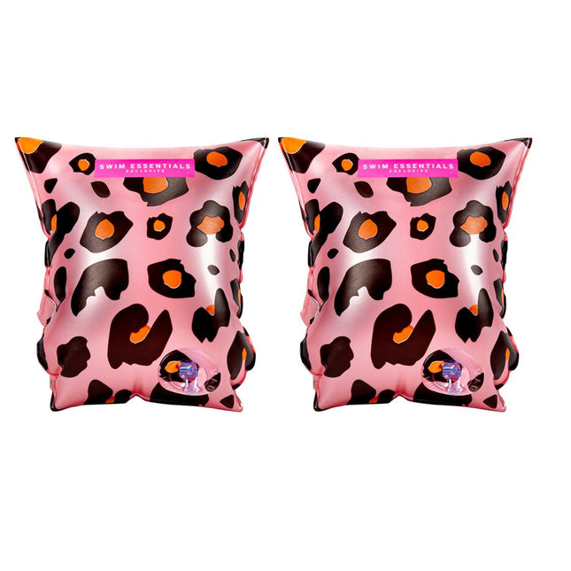 Swim Essentials Zwembandjes Panterprint 0 - 2 Jaar Roze koop je bij Babywinkel