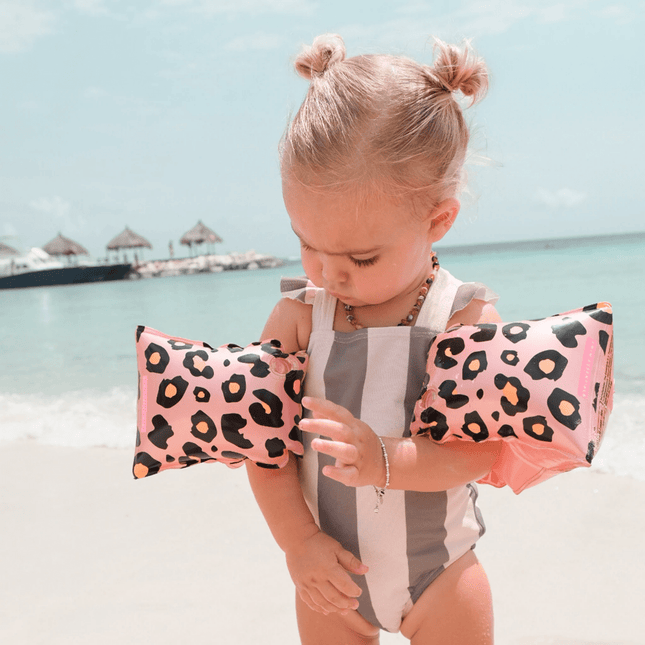 Swim Essentials Zwembandjes Panterprint 0 - 2 Jaar Roze - Swim Essentials - Babywinkel - 7432234134108
