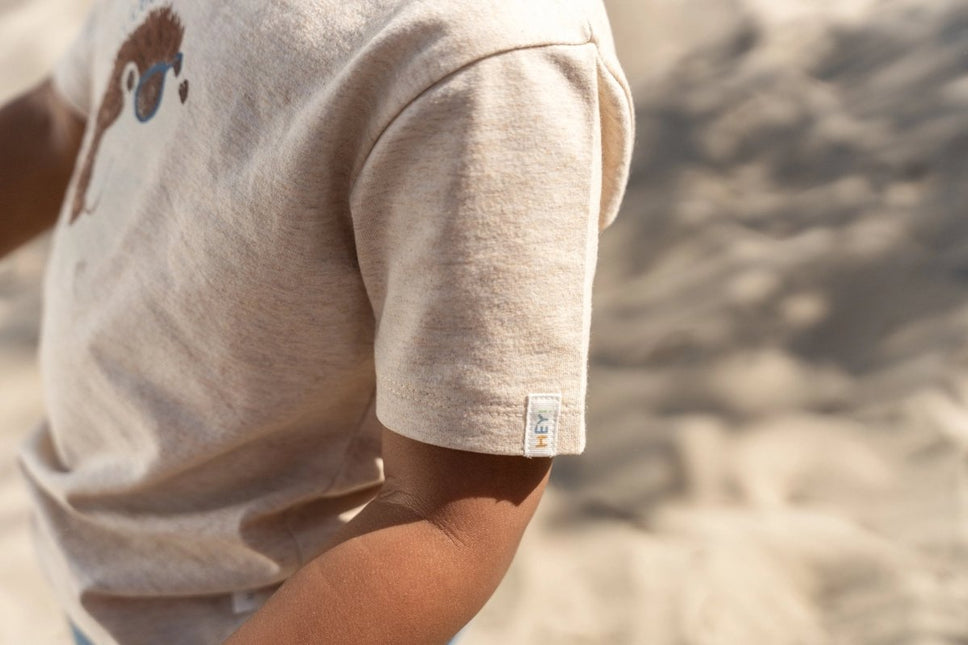 T-shirt korte mouw Biscuit melange koop je bij Babywinkel