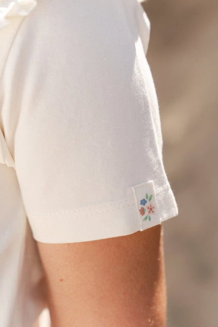 T-shirt korte mouw Creme koop je bij Babywinkel