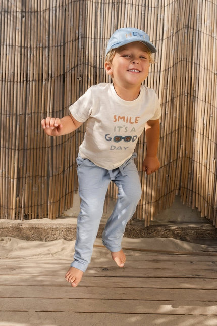 T-shirt korte mouw Creme koop je bij Babywinkel