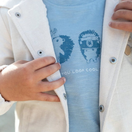 T-shirt korte mouw Steel Blue koop je bij Babywinkel