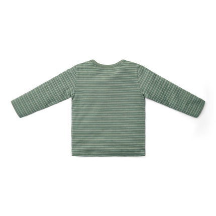 T-shirt lange mouw Forest Green Stripe - Babywinkel - 8721122579237
