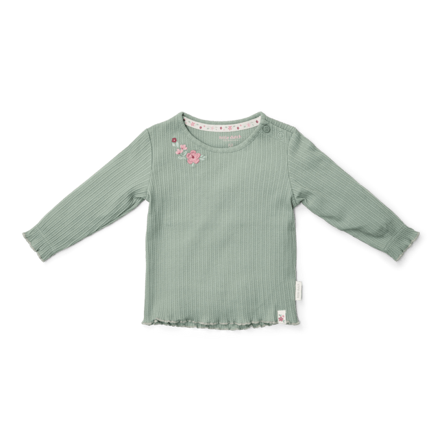 T-shirt lange mouw Garden Green - Babywinkel - 8721122580806