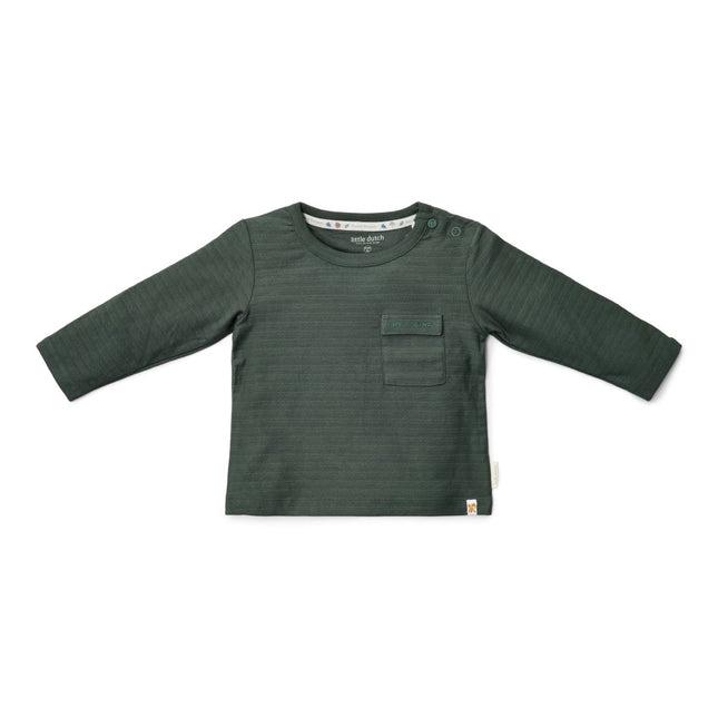 T-shirt lange mouw Night Green - Babywinkel - 8721122579350