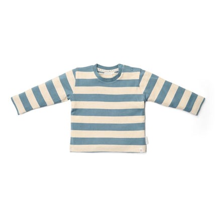 T-shirt lange mouw Stone Blue Stripe - Babywinkel - 8721122579176