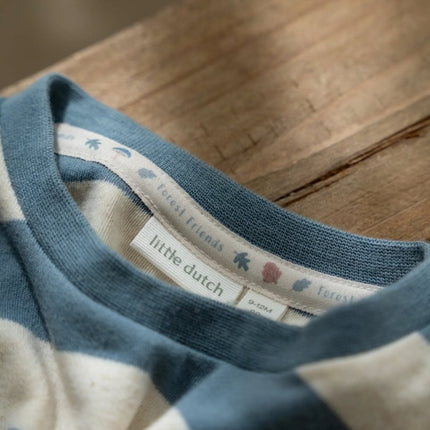 T-shirt lange mouw Stone Blue Stripe - Babywinkel - 8721122579176